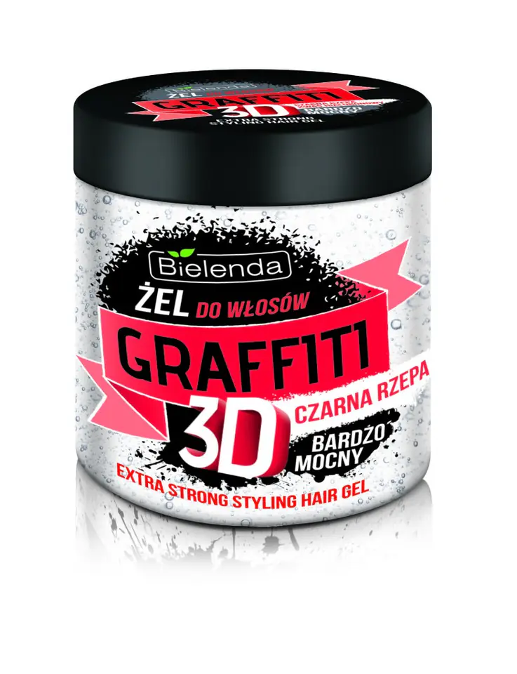 ⁨Bielenda Graffiti 3D Hair Styling Gel with Black Turnip Very Strong 250ml⁩ at Wasserman.eu