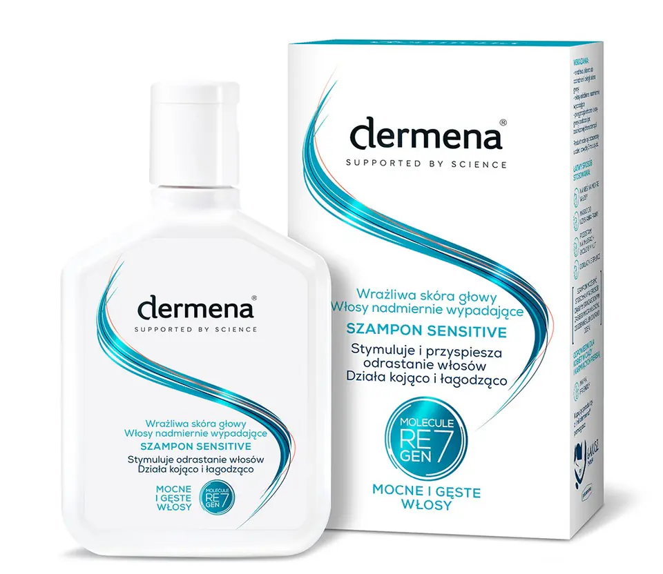 ⁨Dermena Hair Care Sensitive Szampon do wrażliwej skóry głowy, hamujący wypadanie włosów 200ml⁩ w sklepie Wasserman.eu