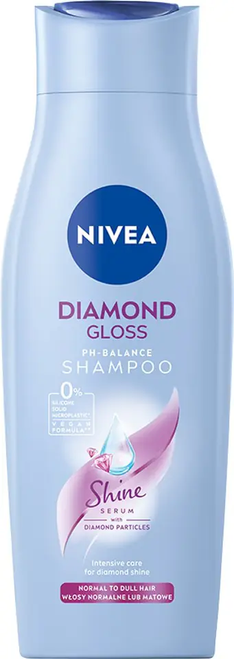 ⁨Nivea Szampon do włosów normalnych i matowych Diamond Gloss 400ml⁩ w sklepie Wasserman.eu