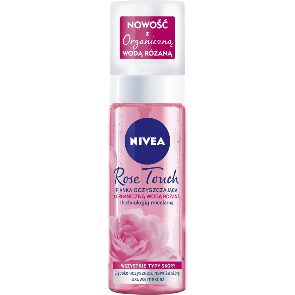 ⁨Nivea Rose Touch Pianka oczyszczająca do twarzy z organiczną wodą różaną 150ml⁩ w sklepie Wasserman.eu
