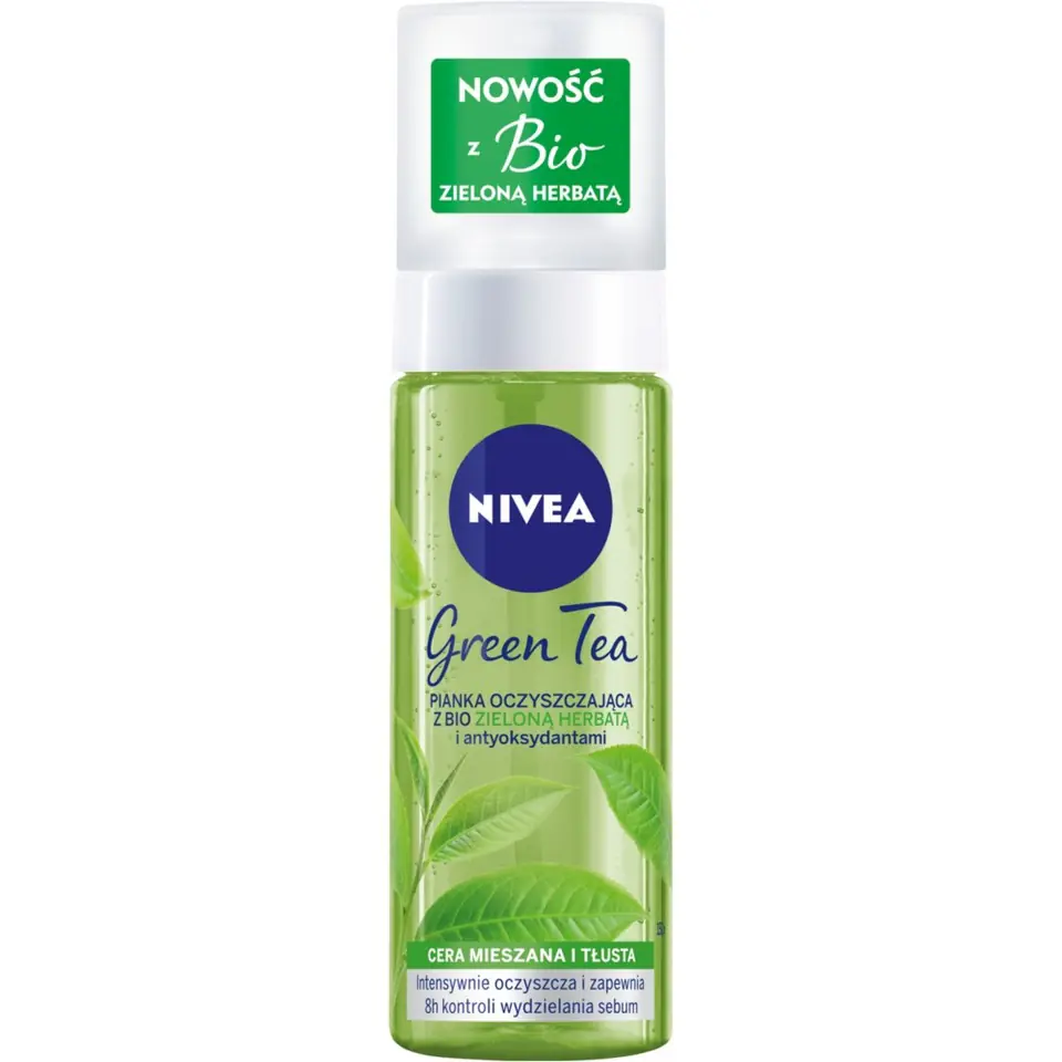 ⁨Nivea Green Tea Pianka oczyszczająca z Bio Zieloną Herbatą do cery tłustej i mieszanej 150ml⁩ w sklepie Wasserman.eu