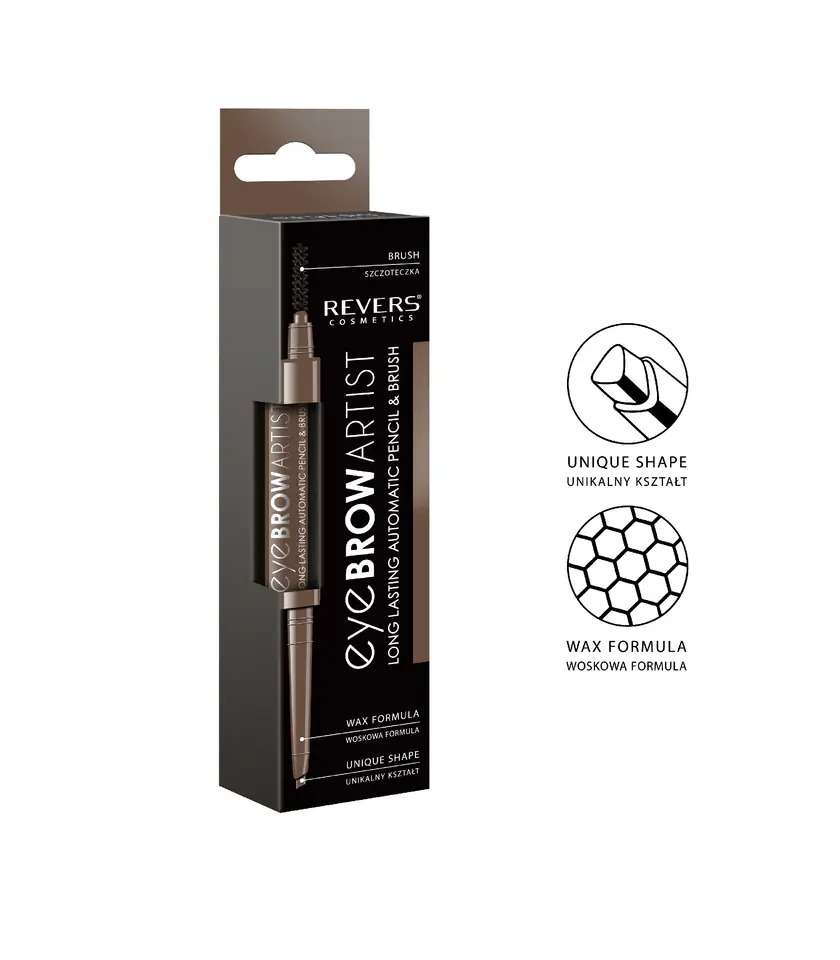 ⁨REVERS Eyebrow Wax Pencil Eyebrow Artist Taupe 1pcs⁩ at Wasserman.eu