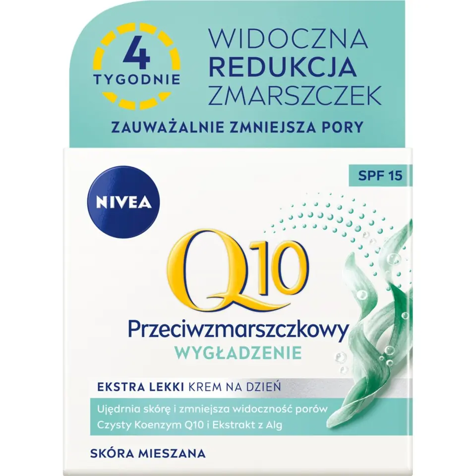 ⁨Nivea Q10 Anti-wrinkle Extra Light Day Cream SPF15 - combination skin 50ml⁩ at Wasserman.eu