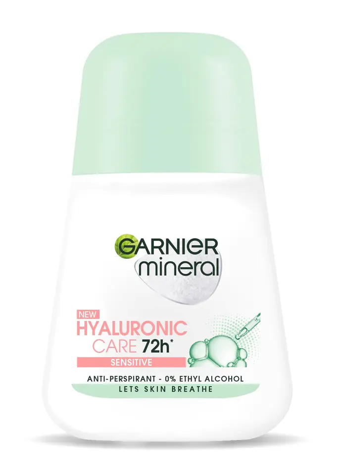 ⁨Garnier Mineral Deodorant Roll-on 72H Hyaluronic Care - Sensitive 50ml⁩ at Wasserman.eu