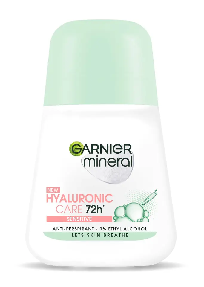 ⁨Garnier Mineral Dezodorant roll-on 72H Hyaluronic Care - Sensitive 50ml⁩ w sklepie Wasserman.eu