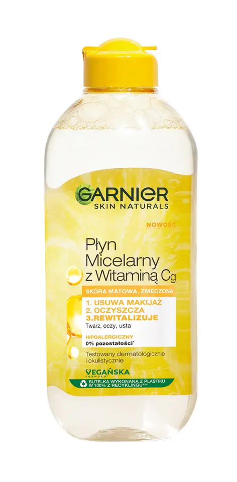 ⁨Garnier Skin Naturals Vitamin C Płyn micelarny Witamina Cg - do skóry matowej i zmęczonej 400ml⁩ w sklepie Wasserman.eu