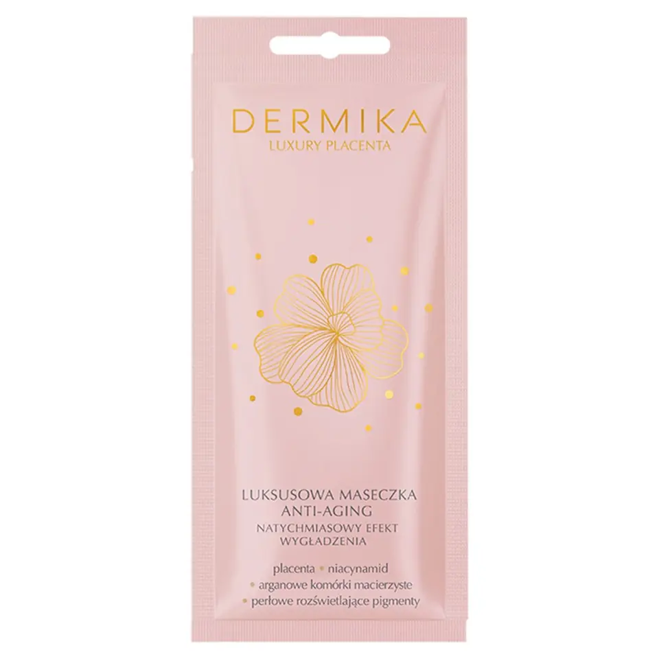 ⁨Dermika Luxury Placenta Luksusowa Maseczka anti-aging - natychmiastowy efekt wygładzenia 10ml⁩ w sklepie Wasserman.eu