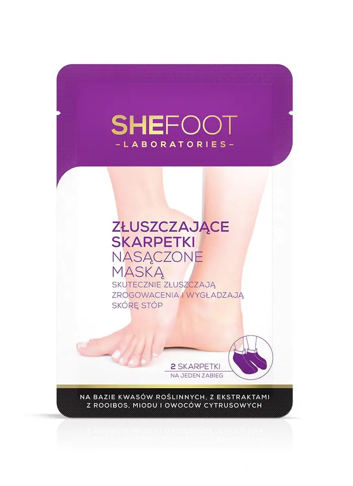 ⁨SheFoot Exfoliating foot mask with disposable 1op sock. - 1pair⁩ at Wasserman.eu