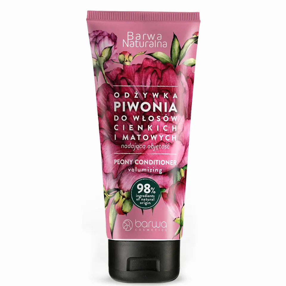 ⁨BARWA Naturalna Odżywka nadająca objętość do włosów cienkich i matowych - Piwonia 200ml⁩ w sklepie Wasserman.eu