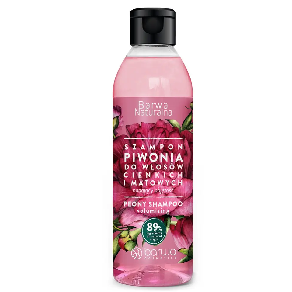 ⁨BARWA Naturalna Szampon do włosów cienkich i matowych Piwonia - nadający objętość 300ml⁩ w sklepie Wasserman.eu