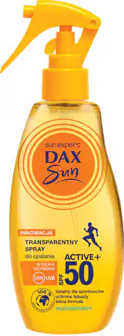 ⁨Dax Sun Transparentny Spray do opalania Active+ SPF50  200ml⁩ w sklepie Wasserman.eu