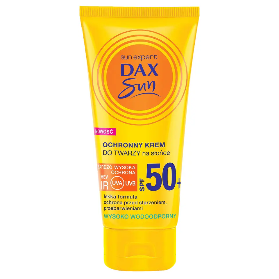 ⁨Dax Sun Ochronny Krem do twarzy na słońce - przeciwstarzeniowy SPF50+ 50ml⁩ w sklepie Wasserman.eu