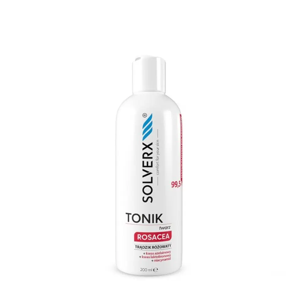 ⁨SOLVERX Rosacea Tonik do twarzy na trądzik różowaty 200 ml⁩ w sklepie Wasserman.eu