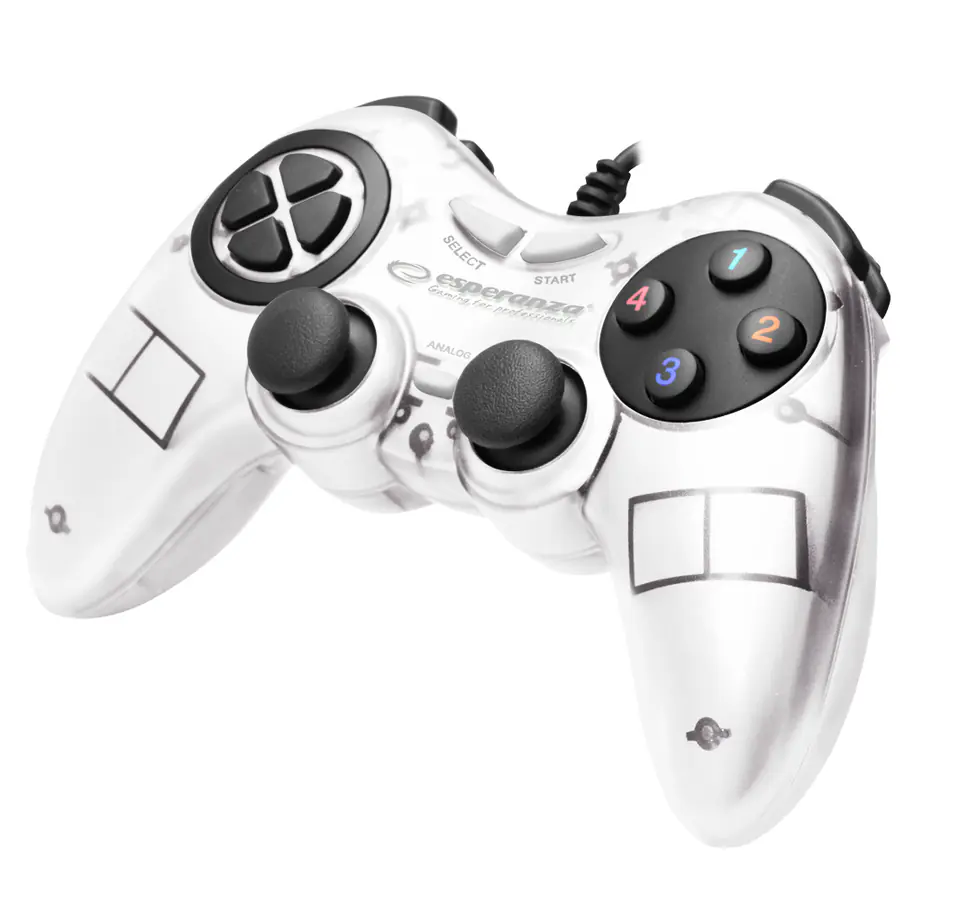 ⁨EGG105W Gamepad PC USB Fighter white Esperanza⁩ at Wasserman.eu