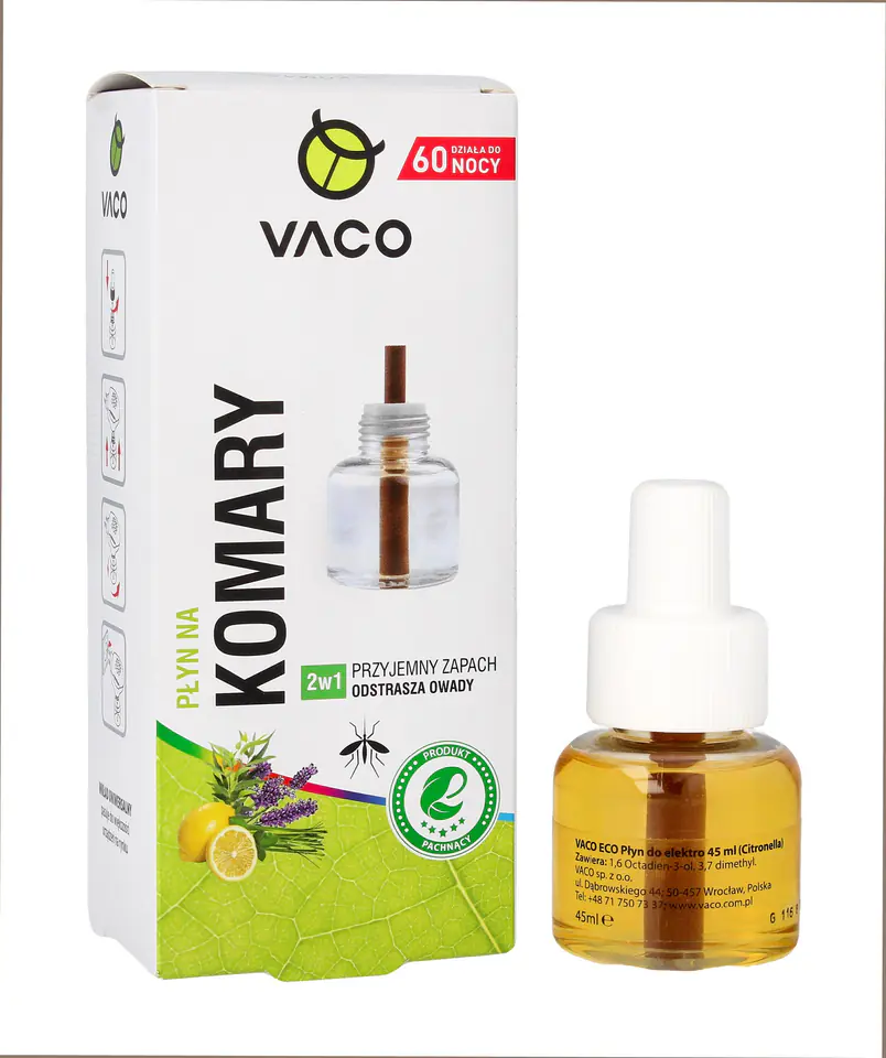 ⁨VACO ECO Electro mosquito lotion 2in1 (Citronella) - 45ml cartridge⁩ at Wasserman.eu