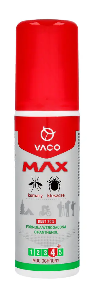 ⁨VACO MAX Płyn na komary i kleszcze DEET 30%  80ml⁩ w sklepie Wasserman.eu