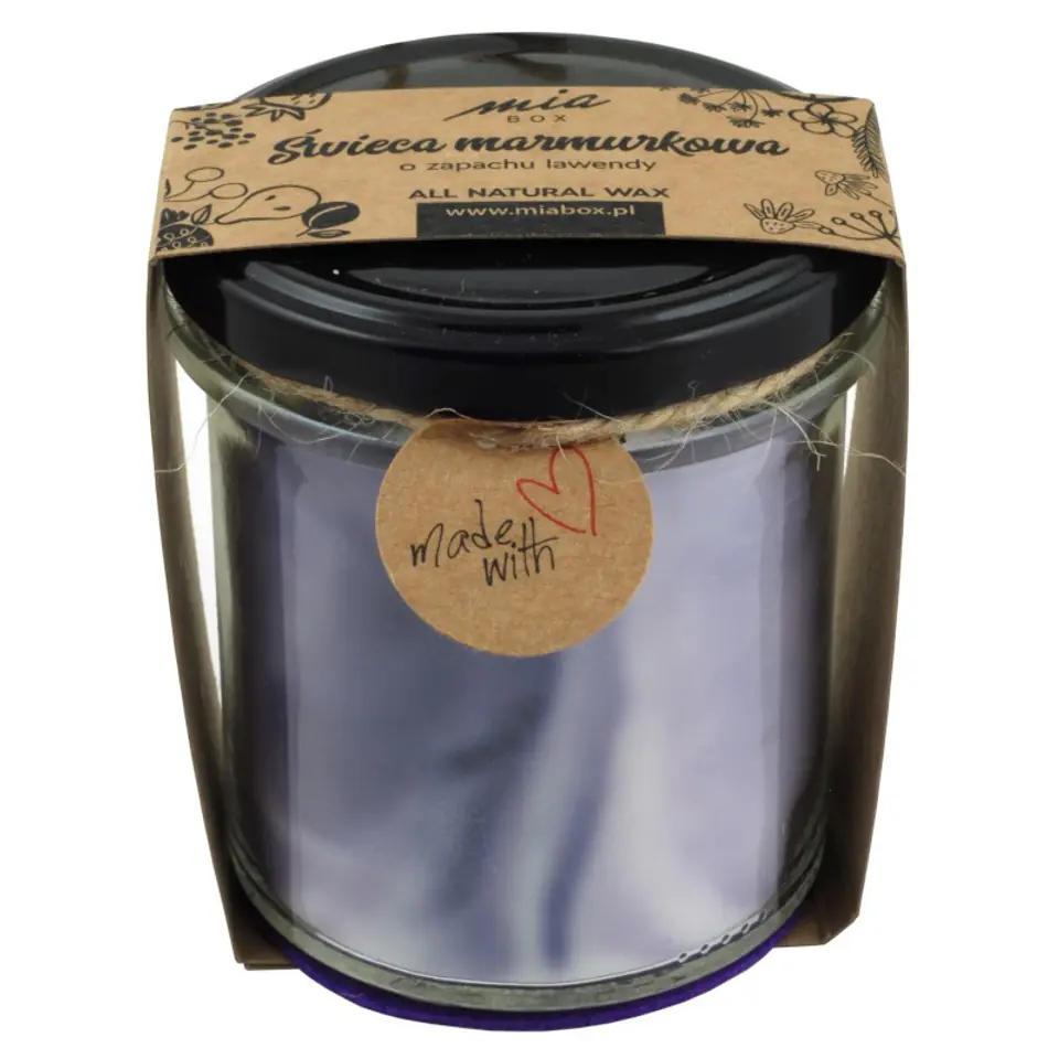 ⁨MIA BOX Lavender candle marbled candle 240g⁩ at Wasserman.eu