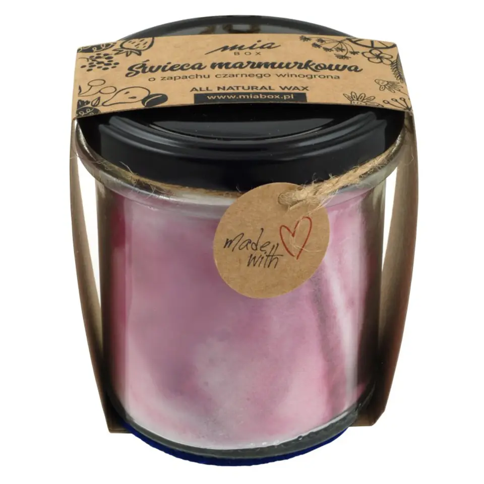 ⁨MIA BOX Marbled candle with the smell of Black Grape 240g⁩ at Wasserman.eu