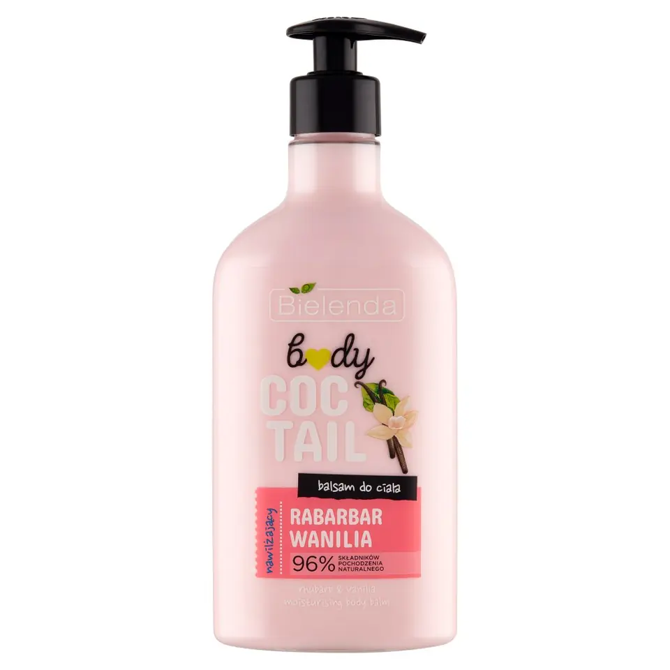 ⁨Bielenda Body Cocktail Moisturizing Body Lotion Rhubarb & Vanilla 400ml⁩ at Wasserman.eu