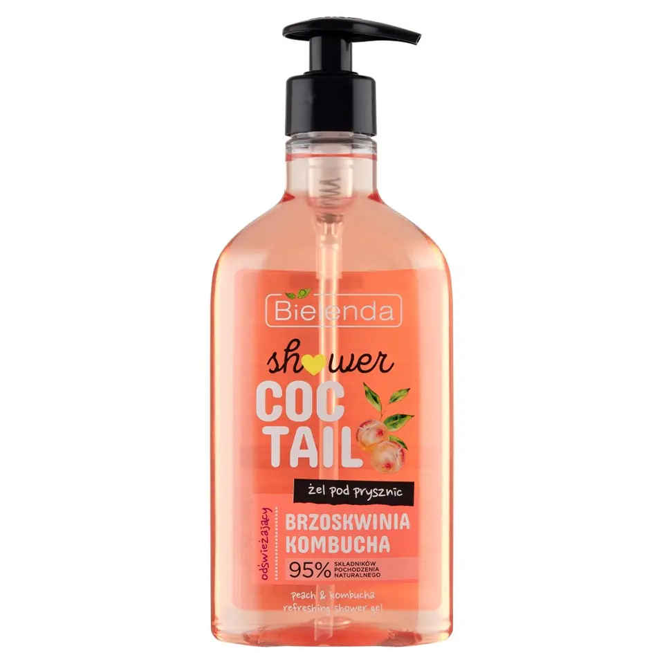 ⁨Bielenda Shower Cocktail Refreshing Shower Gel Peach & Kombucha 400ml⁩ at Wasserman.eu