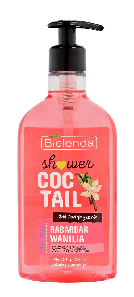 ⁨Bielenda Shower Cocktail Relaxing Shower Gel Rhubarb & Vanilla 400ml⁩ at Wasserman.eu