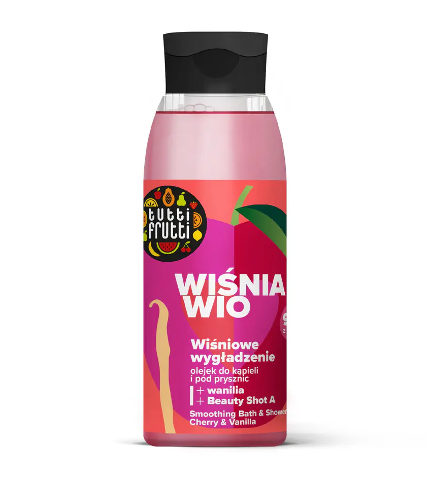 ⁨Farmona Tutti Frutti Wiśnia Wio Olejek do kąpieli i pod prysznic Wiśniowe Wygładzenie 400ml⁩ w sklepie Wasserman.eu