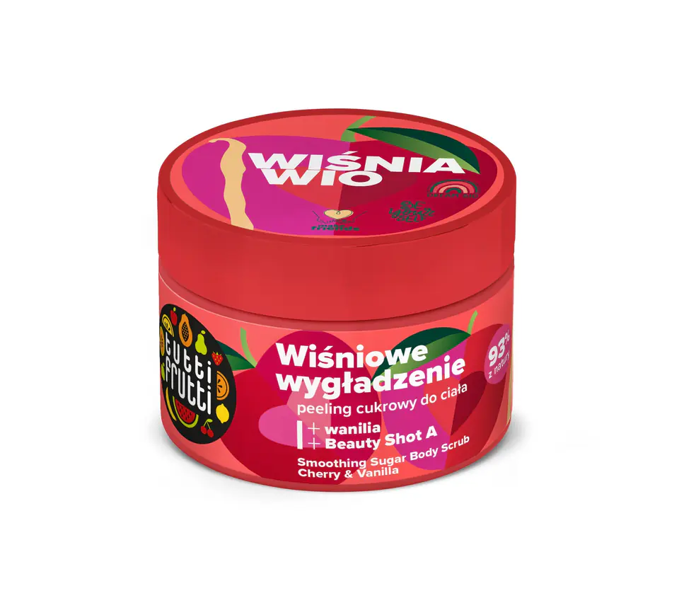 ⁨Farmona Tutti Frutti Wiśniowe Wygładzenie Peeling cukrowy do ciała Wiśnia & Wanilia - 300g⁩ w sklepie Wasserman.eu