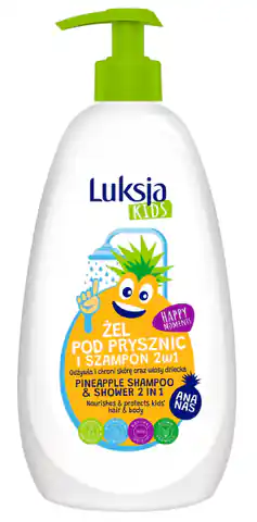 ⁨Luksja Kids Shower Gel and Shampoo 2in1 for children - Pineapple 500ml⁩ at Wasserman.eu