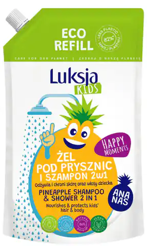 ⁨Luksja Kids Shower Gel and Shampoo 2in1 for children - Pineapple 750ml stock⁩ at Wasserman.eu