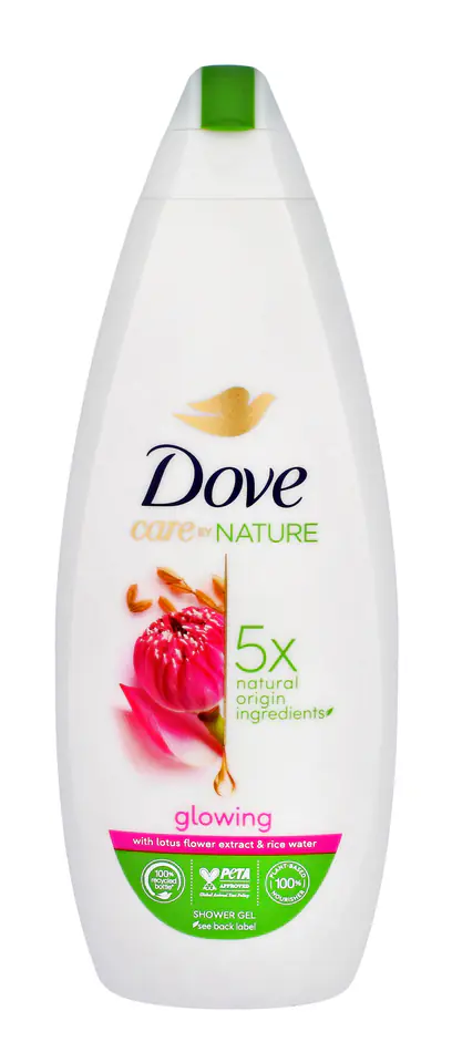 ⁨Dove Care By Nature Glowing Shower Gel - Lotus Flower Extract & Rice Water 400ml⁩ at Wasserman.eu