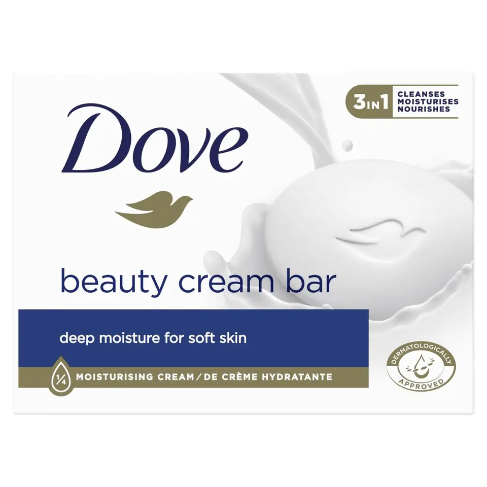 ⁨Dove Deep Moisturizing Bar Soap 3in1 - Beauty Cream 90g⁩ at Wasserman.eu