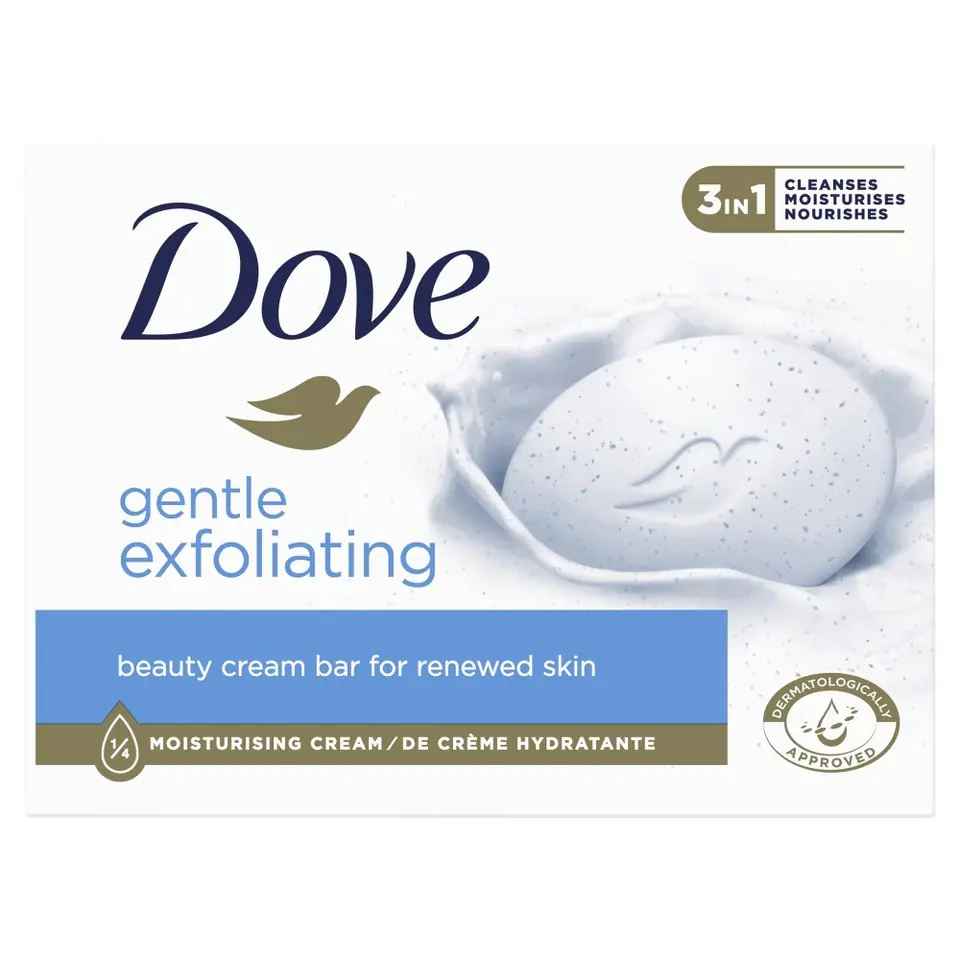 ⁨Dove Gentle Exfoliating Bar 3in1 - Gentle Exfoliating 90g⁩ at Wasserman.eu