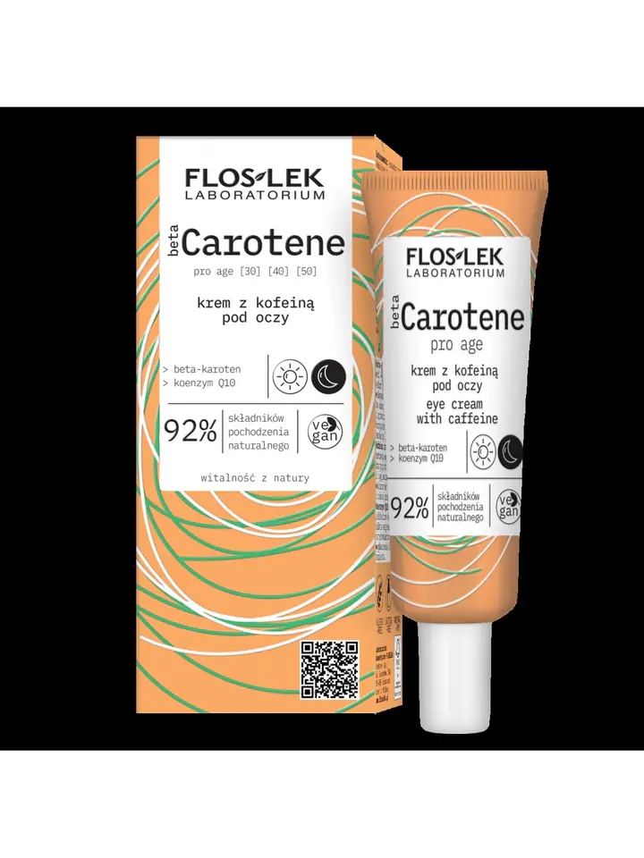 ⁨FLOS BETA CAROTENE Krem z kofeiną p/oczy⁩ w sklepie Wasserman.eu