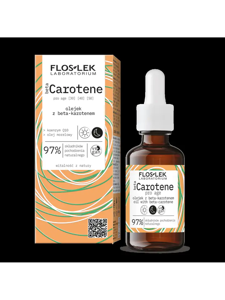 ⁨Floslek betaCAROTENE pro age Olejek z beta-karotenem 30 ml⁩ w sklepie Wasserman.eu