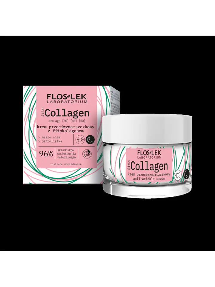 ⁨Floslek fitoCOLLAGEN pro age Krem przeciwzmarszczkowy z fitokolagenem na dzień i na noc 50 ml⁩ w sklepie Wasserman.eu