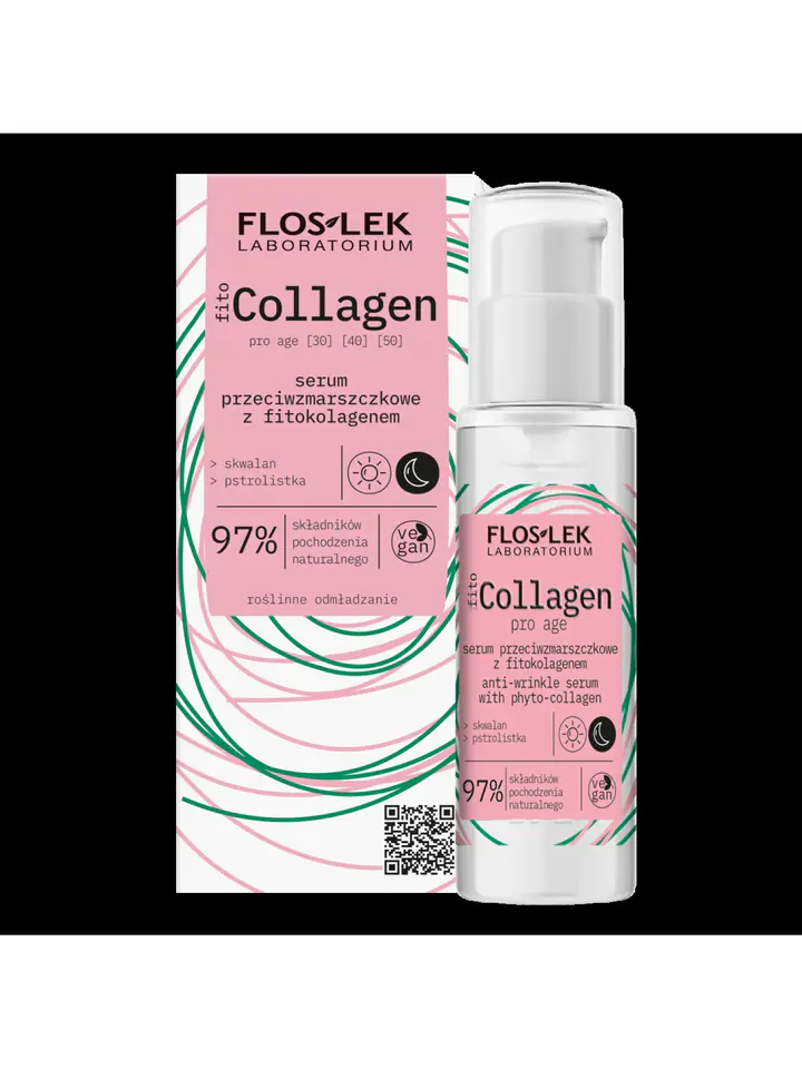 ⁨Floslek Fito Collagen Serum przeciwzmarszczkowe z fitokolagenem⁩ w sklepie Wasserman.eu