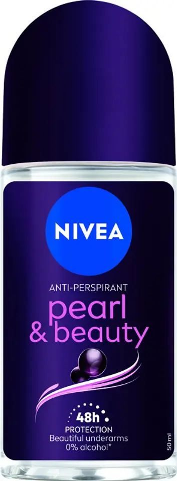 ⁨Nivea Deodorant PEARL&BEAUTY BLACK roll-on women 50ml⁩ at Wasserman.eu