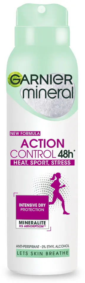 ⁨Garnier Mineral Dezodorant spray Action Control 48h - Heat,Sport,Stress 150ml⁩ w sklepie Wasserman.eu