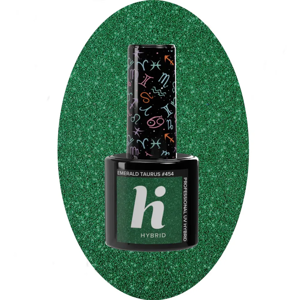 ⁨HI HYBRID Lakier hybrydowy Zodiac #454 Emerald Taurus 5ml⁩ w sklepie Wasserman.eu