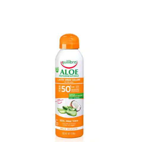 ⁨Equilibra Aloe Solare Aloesowy Krem przeciwsłoneczny SPF50 spray 150ml⁩ w sklepie Wasserman.eu