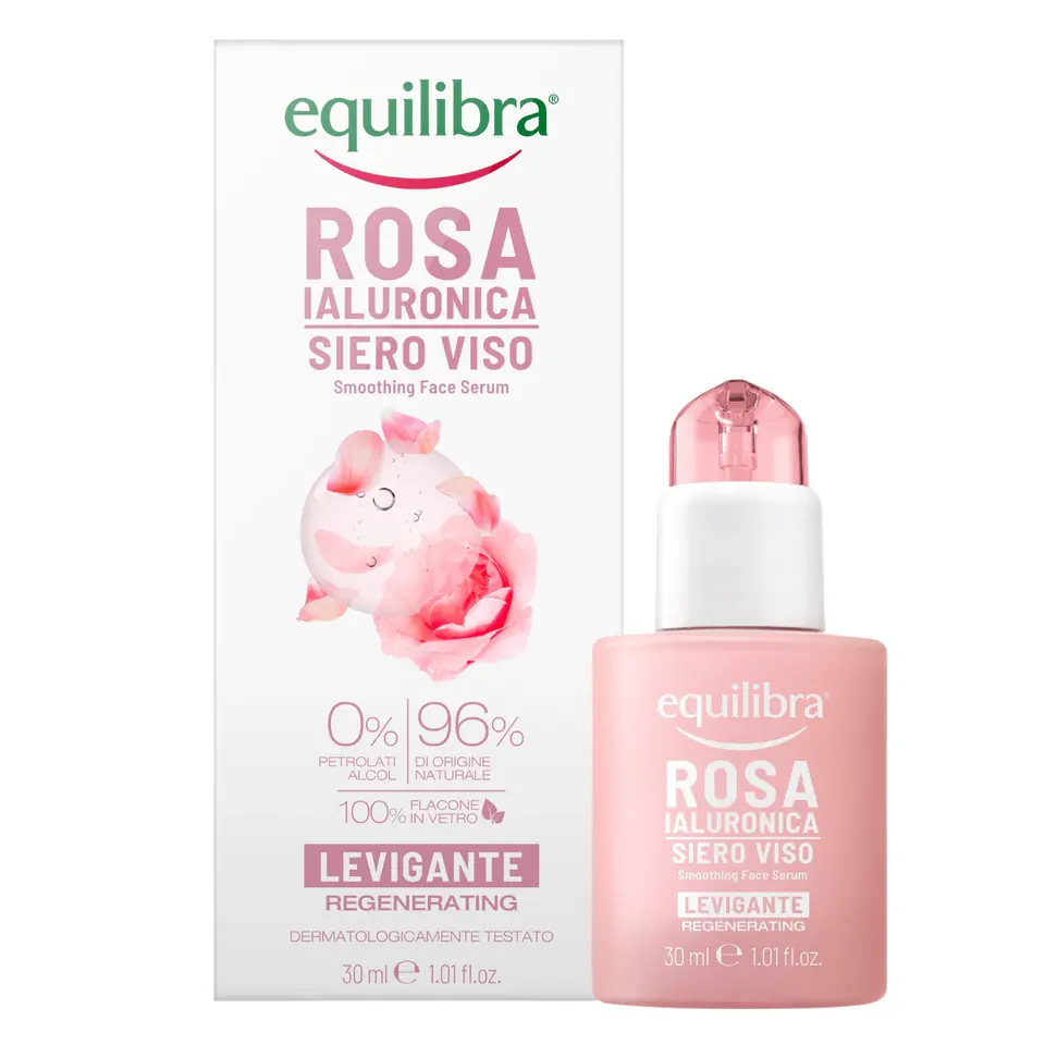 ⁨Equilibra Rosa Rose Smoothing Serum with Hyaluronic Acid 30ml⁩ at Wasserman.eu