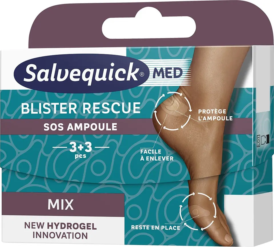 ⁨Salvequick Med Blister Rescue Blister Patches 360 Protective Care - mix 1op.-6pcs(3+3)⁩ at Wasserman.eu