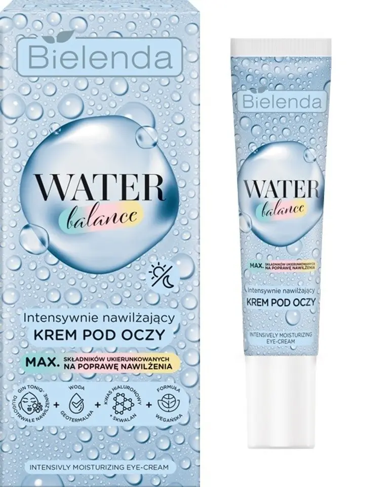 ⁨Bielenda Water Balance Intensive Moisturizing Day & Night Eye Cream 15ml⁩ at Wasserman.eu