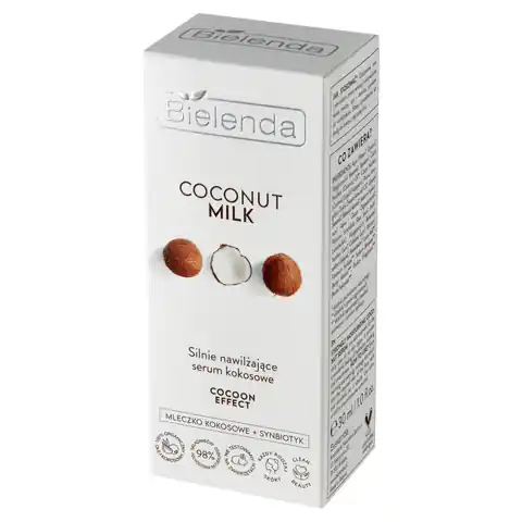 ⁨Bielenda Coconut Milk Silnie Nawilżające Serum kokosowe Cocoon Effect 30ml⁩ w sklepie Wasserman.eu