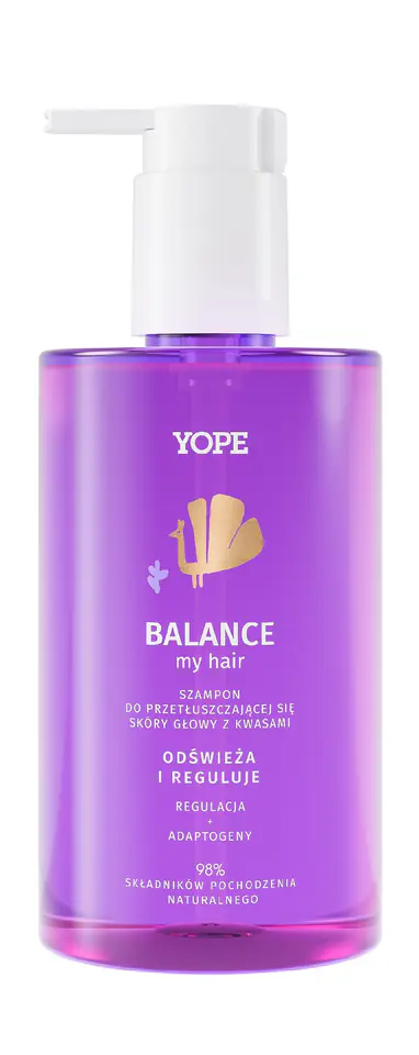 ⁨Yope hair Balance Szampon do przetłuszczającej się skóry głowy z kwasami 300 ml⁩ w sklepie Wasserman.eu
