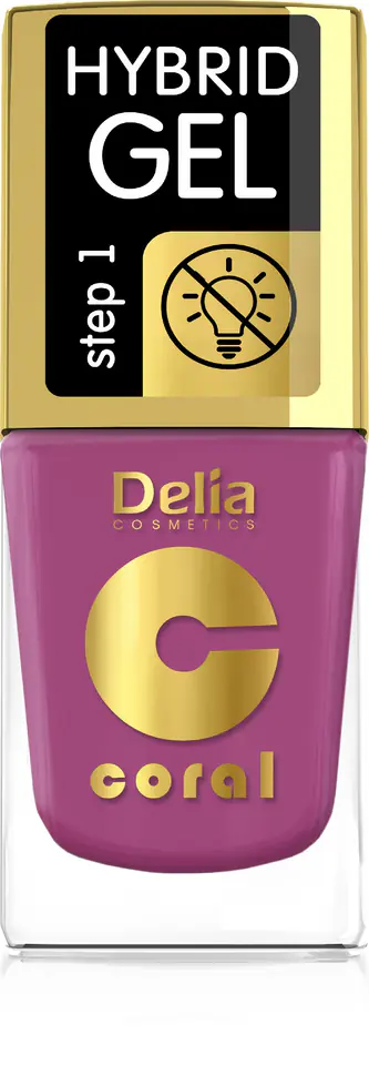 ⁨Delia Cosmetics Coral Hybrid Gel Nail Enamel No. 70 11ml⁩ at Wasserman.eu