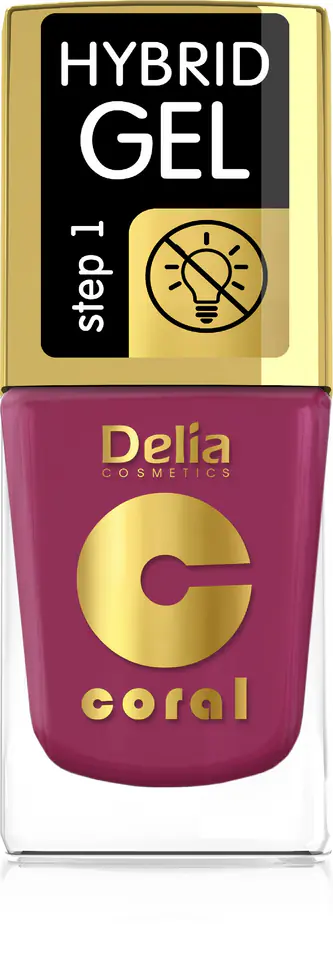 ⁨Delia Cosmetics Coral Hybrid Gel Nail Enamel No. 71 11ml⁩ at Wasserman.eu