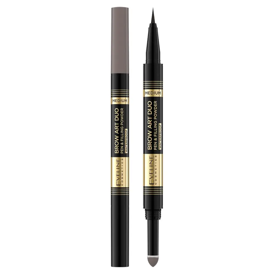 ⁨Eveline Brow Art Duo Kredka do brwi 2w1 - medium 1szt⁩ w sklepie Wasserman.eu