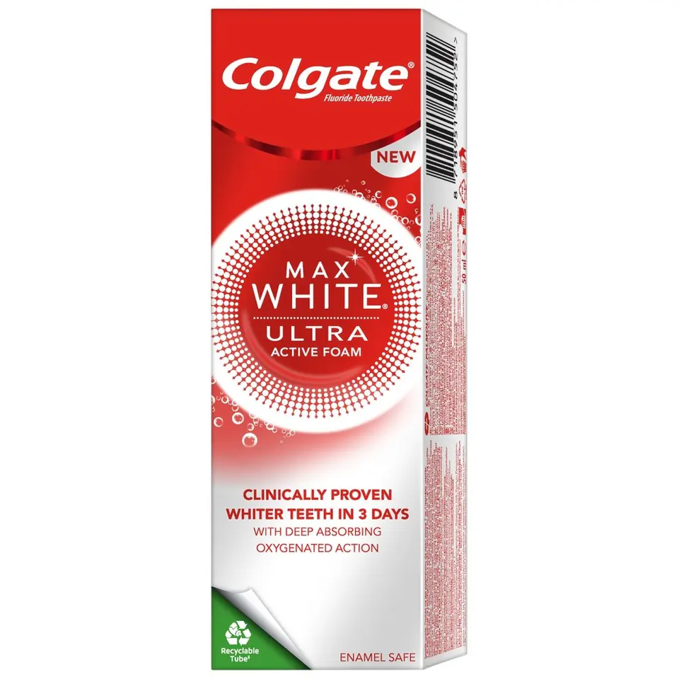 ⁨Colgate Pasta do zębów Max White - Ultra Active Foam 50ml⁩ w sklepie Wasserman.eu