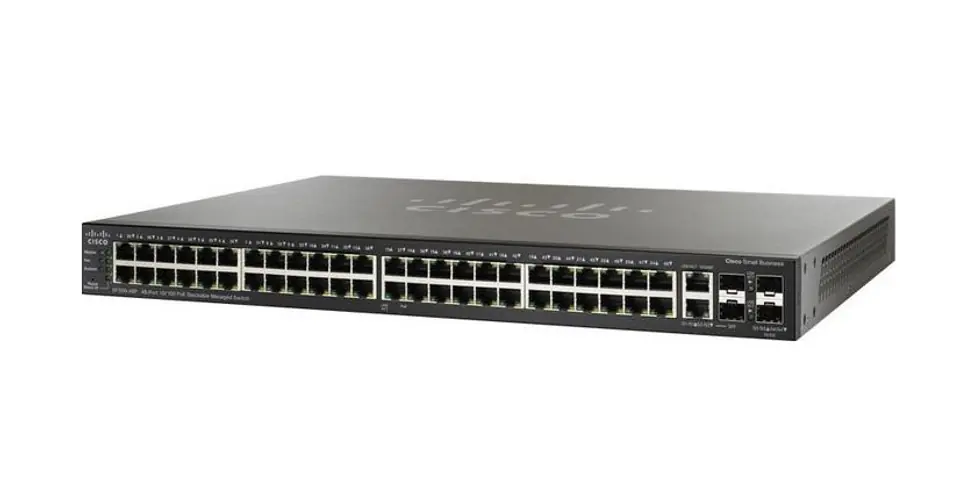 ⁨CISCO SF500-48P-K9-G5 48-PORT 10/100 POE STACKABLE MANAGED SWITCH⁩ at Wasserman.eu